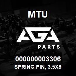 000000003306 MTU Spring Pin, 3.5x8 | AGA Parts