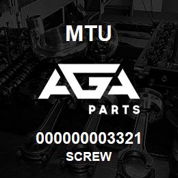 000000003321 MTU Screw | AGA Parts
