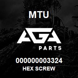 000000003324 MTU HEX SCREW | AGA Parts