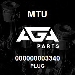 000000003340 MTU PLUG | AGA Parts