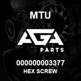 000000003377 MTU HEX SCREW | AGA Parts