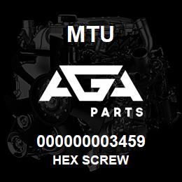 000000003459 MTU HEX SCREW | AGA Parts