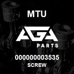 000000003535 MTU Screw | AGA Parts
