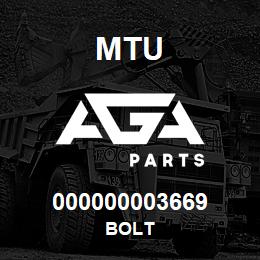 000000003669 MTU BOLT | AGA Parts