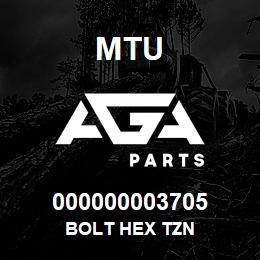000000003705 MTU BOLT HEX TZN | AGA Parts