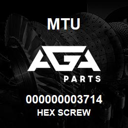 000000003714 MTU HEX SCREW | AGA Parts