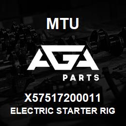 X57517200011 MTU ELECTRIC STARTER RIGHT | AGA Parts