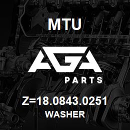 Z=18.0843.0251 MTU WASHER | AGA Parts