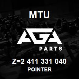 Z=2 411 331 040 MTU POINTER | AGA Parts
