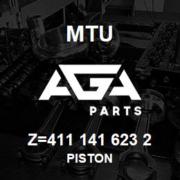 Z=411 141 623 2 MTU PISTON | AGA Parts