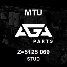 Z=5125 069 MTU STUD | AGA Parts