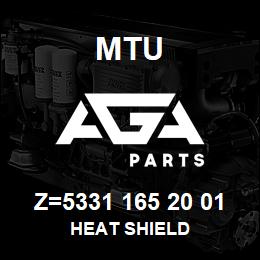 Z=5331 165 20 01 MTU HEAT SHIELD | AGA Parts