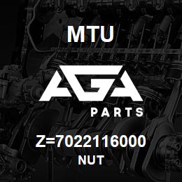 Z=7022116000 MTU NUT | AGA Parts