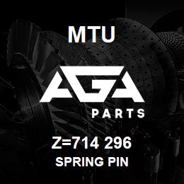 Z=714 296 MTU SPRING PIN | AGA Parts