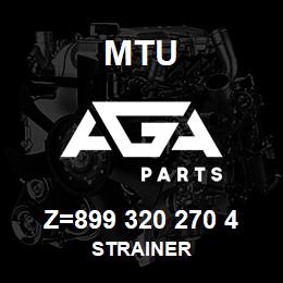 Z=899 320 270 4 MTU STRAINER | AGA Parts