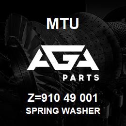 Z=910 49 001 MTU SPRING WASHER | AGA Parts