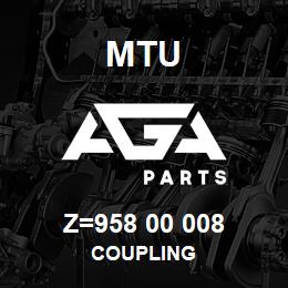Z=958 00 008 MTU COUPLING | AGA Parts