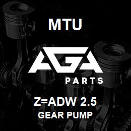 Z=ADW 2.5 MTU GEAR PUMP | AGA Parts