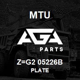 Z=G2 05226B MTU PLATE | AGA Parts