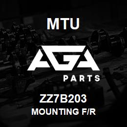 ZZ7B203 MTU Mounting F/R | AGA Parts