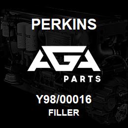 Y98/00016 Perkins FILLER | AGA Parts