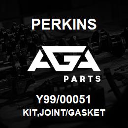 Y99/00051 Perkins KIT,JOINT/GASKET | AGA Parts