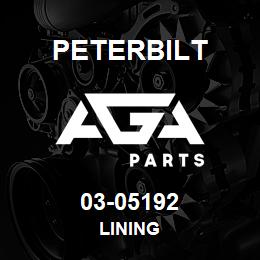 03-05192 Peterbilt LINING | AGA Parts
