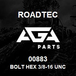 00883 Roadtec BOLT HEX 3/8-16 UNC X 2 3/4" | AGA Parts