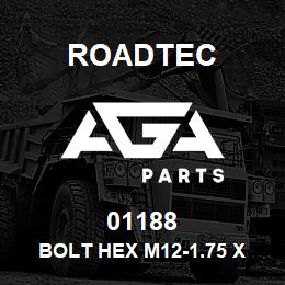 01188 Roadtec BOLT HEX M12-1.75 X 30 10.9 933 | AGA Parts