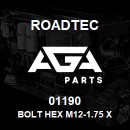 01190 Roadtec BOLT HEX M12-1.75 X 40 10.9 933 | AGA Parts