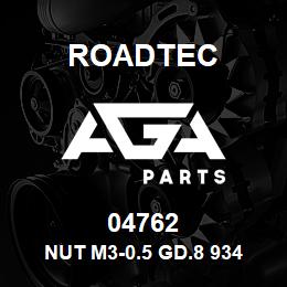 04762 Roadtec NUT M3-0.5 GD.8 934 HEX | AGA Parts