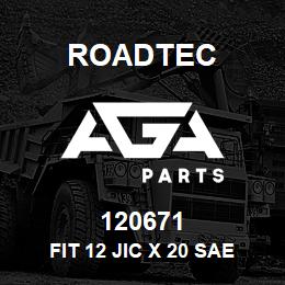 120671 Roadtec FIT 12 JIC X 20 SAE ST. | AGA Parts