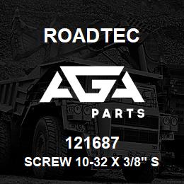 121687 Roadtec SCREW 10-32 X 3/8" SLOT ROUND CAP | AGA Parts