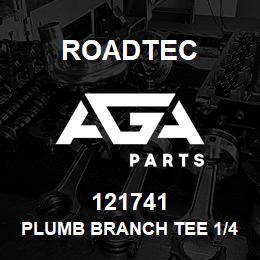 121741 Roadtec PLUMB BRANCH TEE 1/4" NPT STEEL | AGA Parts