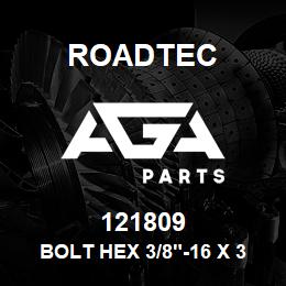 121809 Roadtec BOLT HEX 3/8"-16 X 3 1/2" | AGA Parts