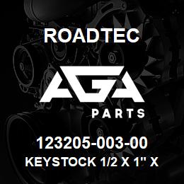 123205-003-00 Roadtec KEYSTOCK 1/2 X 1" X 3 LG CD-1018 | AGA Parts