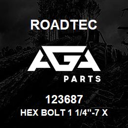 123687 Roadtec HEX BOLT 1 1/4"-7 X 4 1/2" | AGA Parts