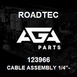 123966 Roadtec CABLE ASSEMBLY 1/4"-28 SCREW ENDS | AGA Parts