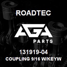 131919-04 Roadtec COUPLING 9/16 W/KEYWAY S-FLEX | AGA Parts