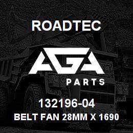 132196-04 Roadtec BELT FAN 28MM X 1690MM | AGA Parts