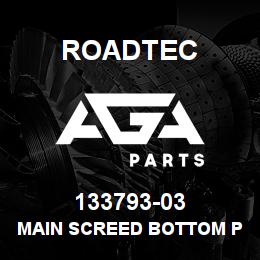 133793-03 Roadtec MAIN SCREED BOTTOM PLATE WELDMENT | AGA Parts