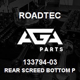 133794-03 Roadtec REAR SCREED BOTTOM PLATE WELDMENT | AGA Parts