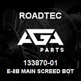 133870-01 Roadtec E-8B MAIN SCREED BOTTOM PLATE WLDT | AGA Parts