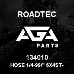 134010 Roadtec HOSE 1/4-99" 6X4ST-4X6ST | AGA Parts