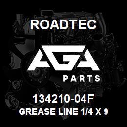 134210-04F Roadtec GREASE LINE 1/4 X 9 1/2 W/ 4 JIC SW | AGA Parts