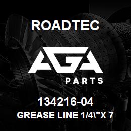 134216-04 Roadtec GREASE LINE 1/4"X 75 1/2" W/ 4 SWS | AGA Parts