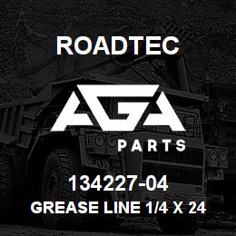 134227-04 Roadtec GREASE LINE 1/4 X 24 1/2" W/ 4 SWS | AGA Parts