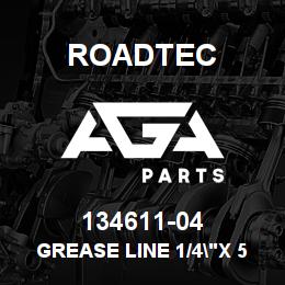 134611-04 Roadtec GREASE LINE 1/4"X 56" W/ 4 JIC SW | AGA Parts