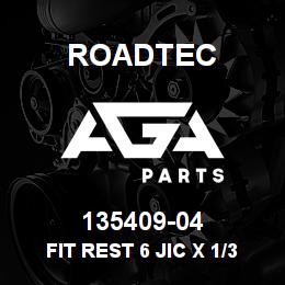 135409-04 Roadtec FIT REST 6 JIC X 1/32"ORIFICE ST | AGA Parts