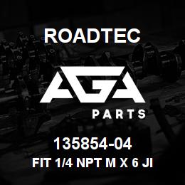 135854-04 Roadtec FIT 1/4 NPT M X 6 JIC F SW 90 | AGA Parts